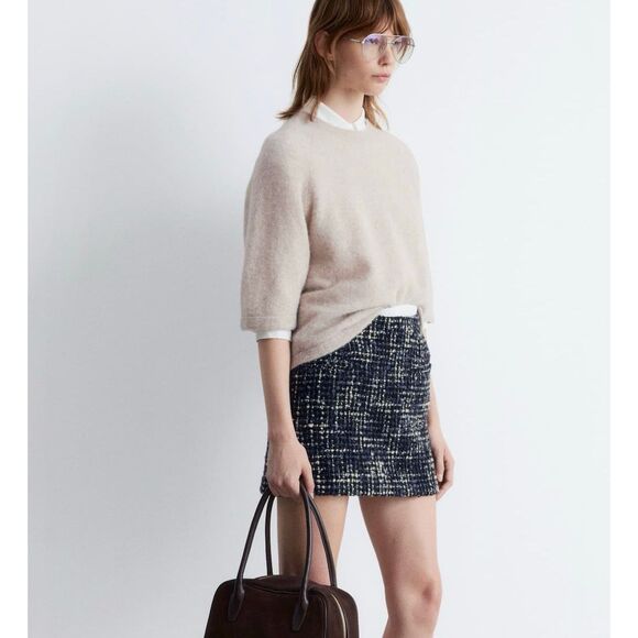 & Other Stories ALPACA BLEND KNITTED TOP size medium M Oatmeal Cream - Picture 2 of 12